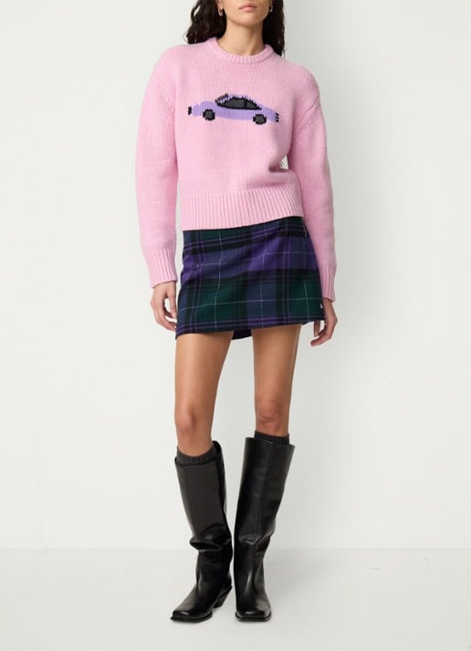 Fabienne Chapot Thelma fijngebreide pullover van wol - voorkant 5 roze