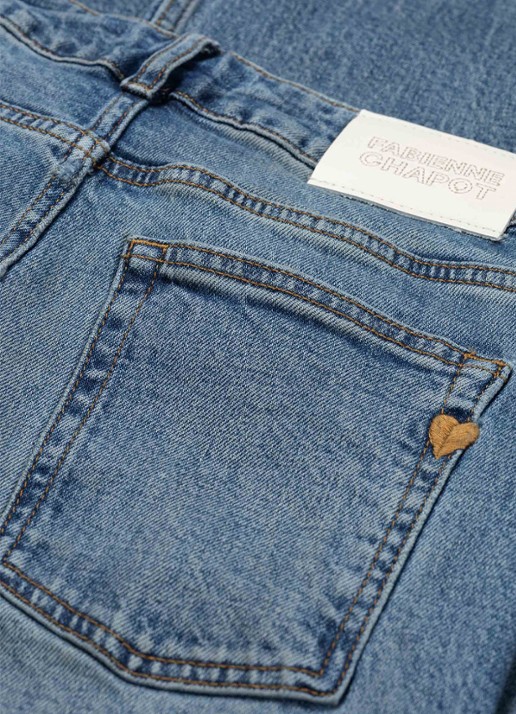Fabienne Chapot Vic high waist bootcut jeans met steekzakken - detail 3 indigo