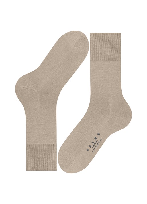 Falke Airport sokken in wolblend  - detail 4 beige