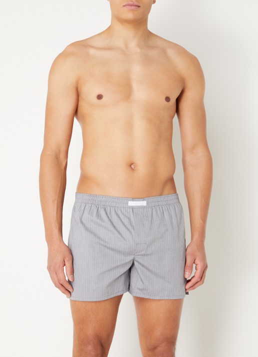Falke Boxershort met logo  - voorkant 4 grijs