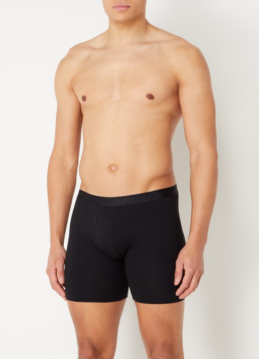 Falke Boxershorts met logoband in 2-pack - voorkant 2 zwart