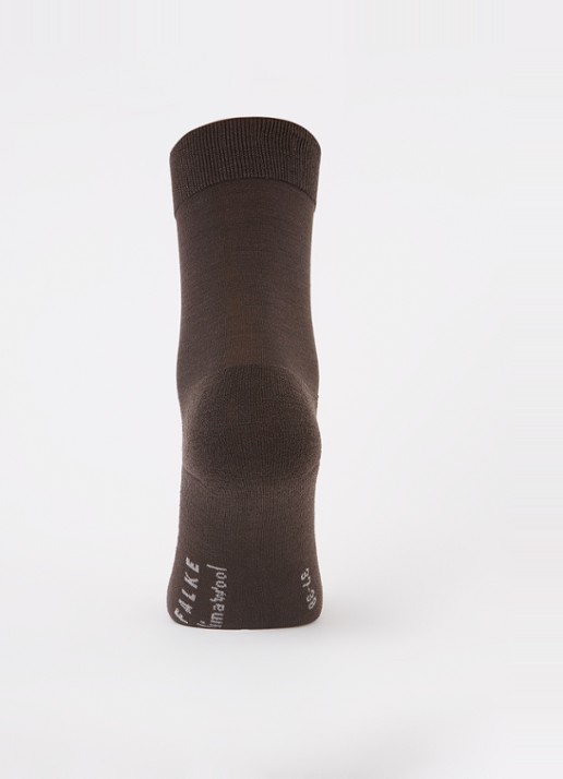 Falke Climawool sokken in scheerwolblend - voorkant 2 donkerbruin
