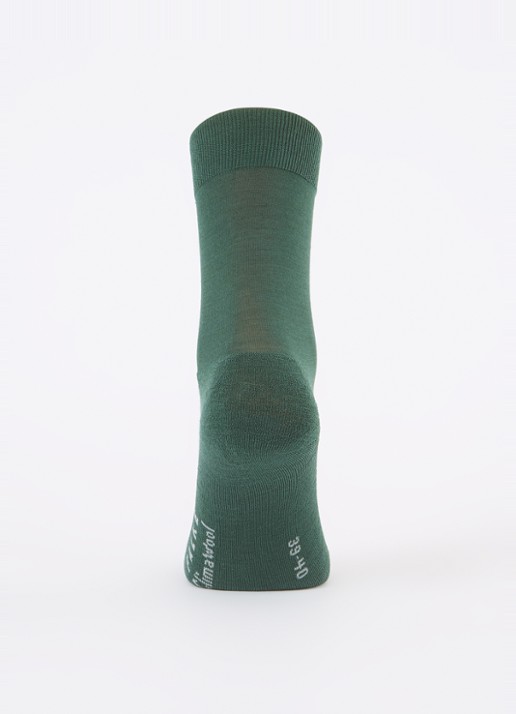 Falke Climawool sokken in scheerwolblend - voorkant 3 donkergroen