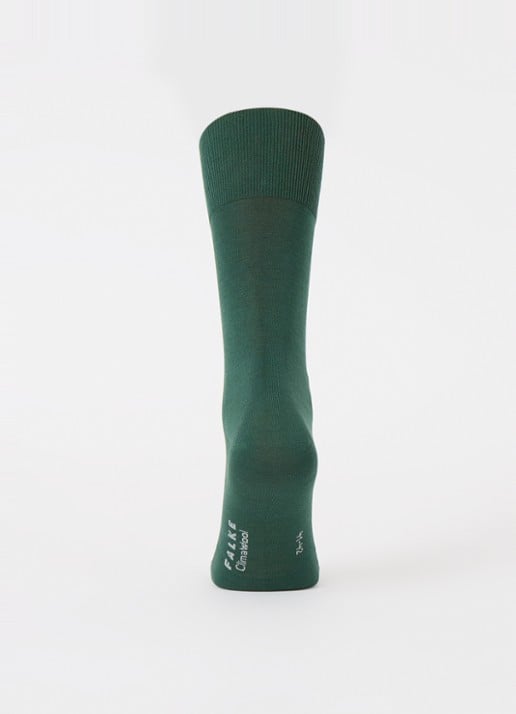 Falke Climawool sokken in scheerwolblend - voorkant 2 groen