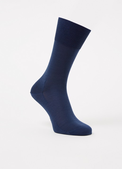 Falke Climawool sokken in scheerwolblend - voorkant 2 royalblauw
