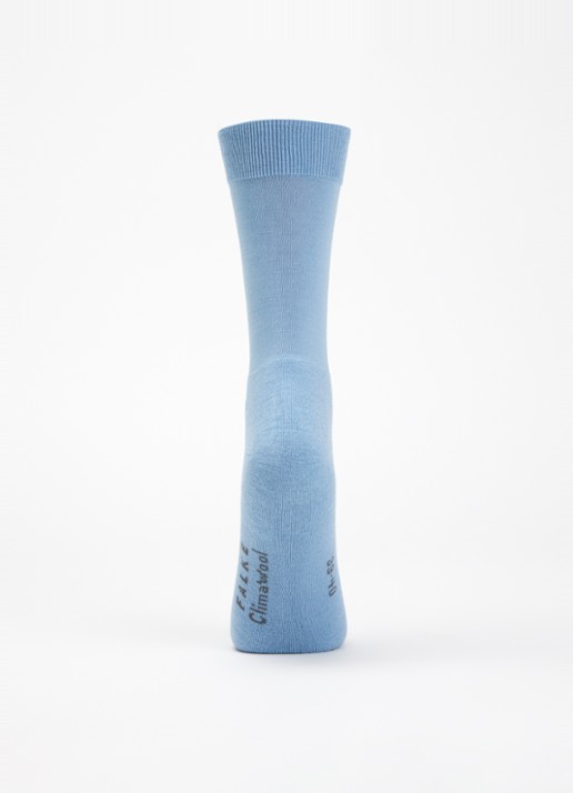 Falke Climawool sokken in wolblend - voorkant 3 blauw