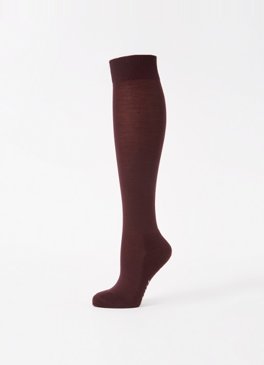 Falke Climawool sokken in wolblend - detail 3 bordeauxrood