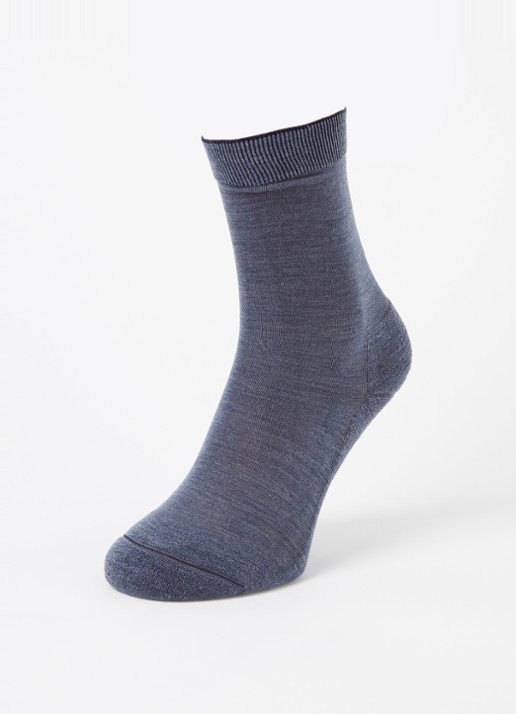 Falke Climawool sokken in wolblend - detail 3 blauwgrijs