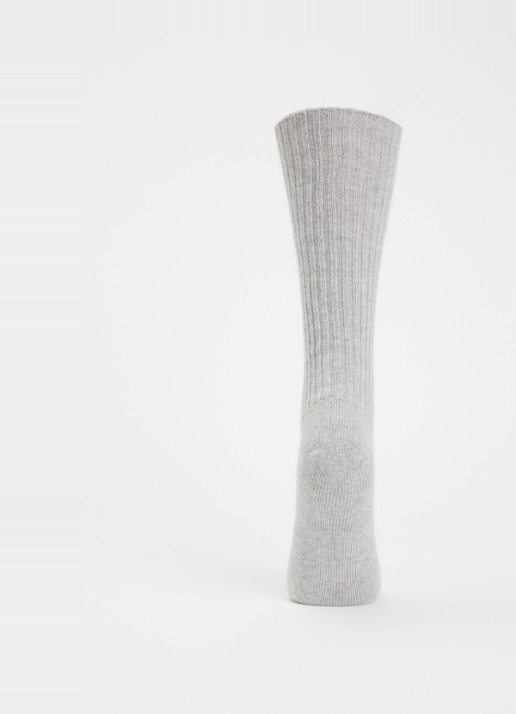 Falke Cosy Wool sokken in kasjmierblend - voorkant 2 grijsmele