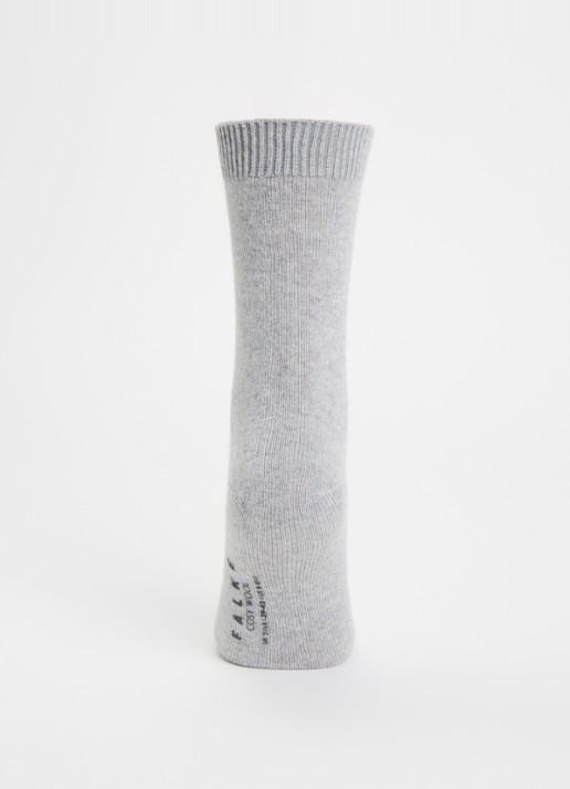 Falke Cosy Wool sokken in kasjmierblend - voorkant 3 lichtgrijs