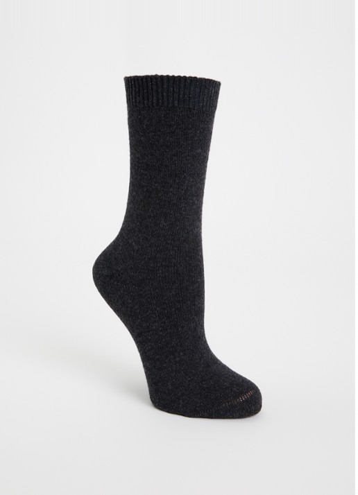 Falke Cosy Wool sokken in kasjmierblend - voorkant 2 antraciet