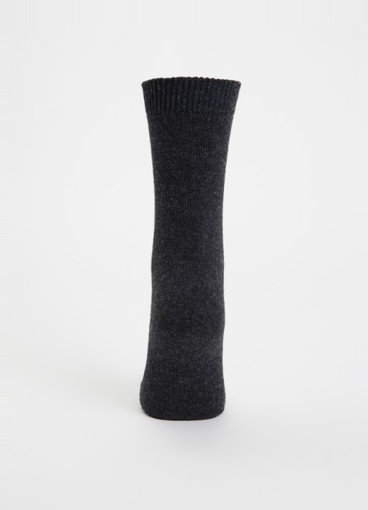 Falke Cosy Wool sokken in kasjmierblend - voorkant 3 antraciet