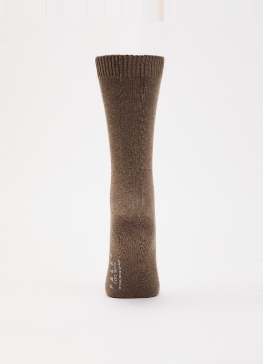 Falke Cosy Wool sokken in kasjmierblend - voorkant 3 bruin