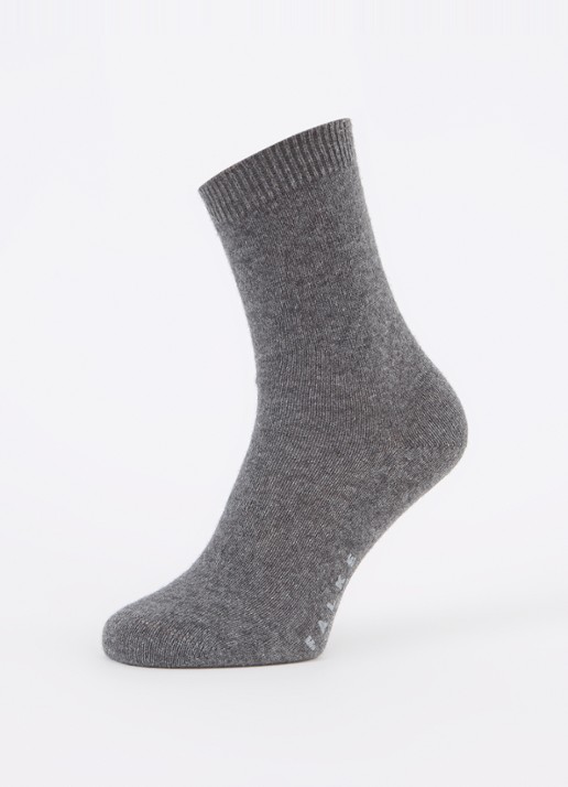 Falke Cosy Wool sokken in kasjmierblend - detail 5 grijs