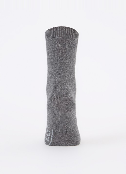 Falke Cosy Wool sokken in kasjmierblend - voorkant 3 grijs