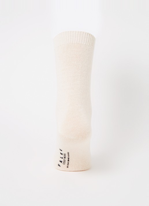 Falke Cosy Wool sokken in kasjmierblend - voorkant 2 gebroken wit