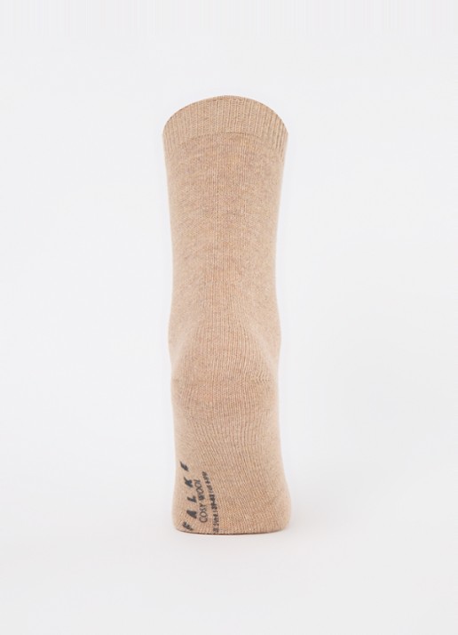 Falke Cosy Wool sokken in kasjmierblend - voorkant 3 beige