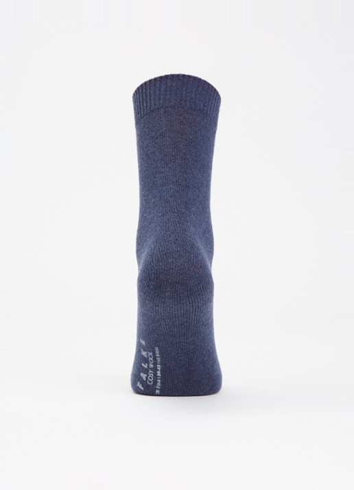 Falke Cosy Wool sokken in kasjmierblend - voorkant 2 blauw