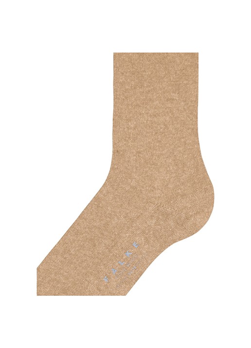 Falke Cosy Wool sokken - detail 5 camel