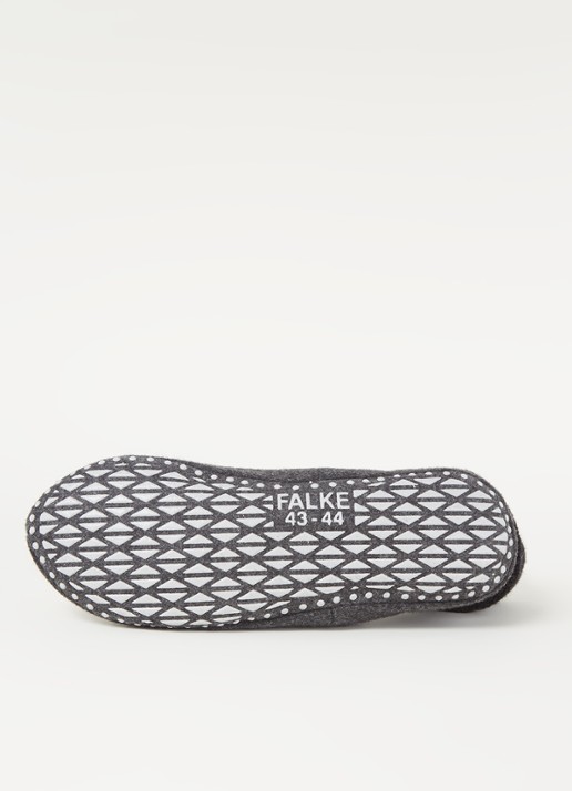 Falke Cosyshoe pantoffel in wolblend met anti-slip - detail 5 antraciet