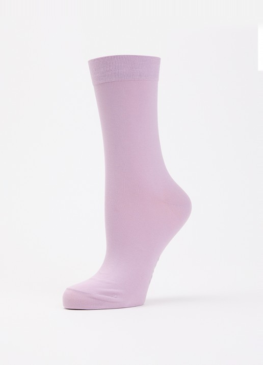 Falke Cotton Touch sokken in katoenblend - detail lila
