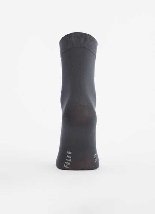 Falke Cotton Touch sokken in katoenblend - voorkant 3 middengrijs