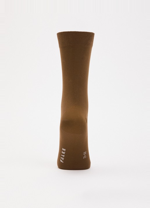 Falke Cotton Touch sokken met logo  - voorkant 2 bruin
