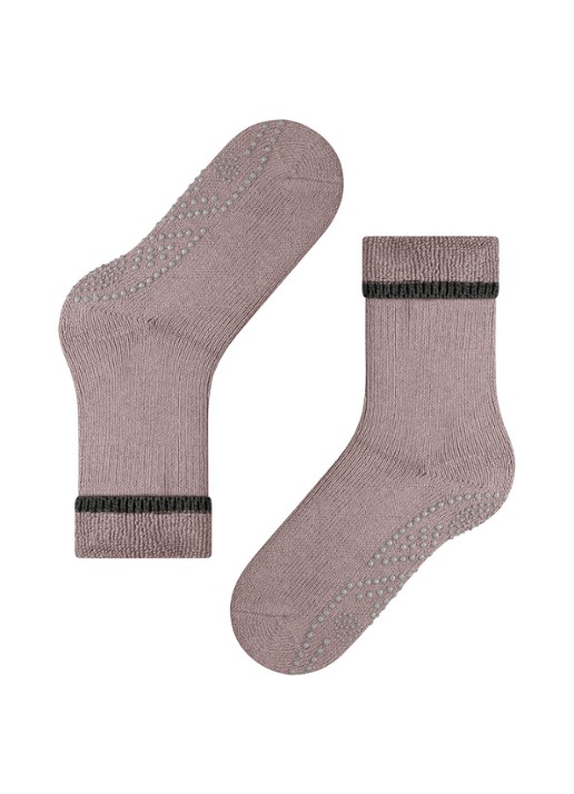 Falke Cuddle Pads sokken in wolblend met anti-slip - detail 4 taupe