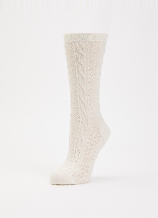 Falke Declivity sokken in wolblend - detail gebroken wit