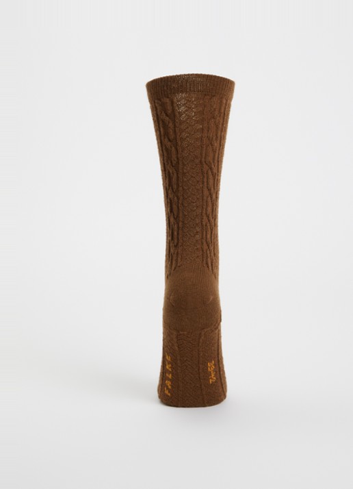 Falke Declivity sokken in wolblend - voorkant 3 bruin