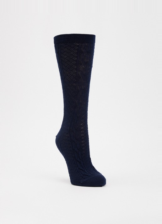 Falke Declivity sokken in wolblend - voorkant 2 donkerblauw