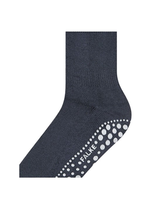 Falke Homepads huissokken in wolblend met anti-slip - detail 6 blauw