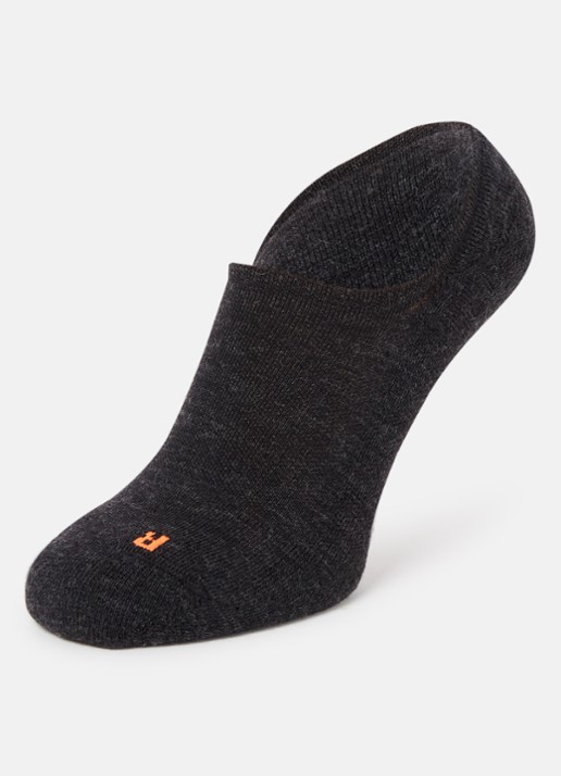 Falke Keep Warm sneakersokken in scheerwolblend - detail 3 antraciet