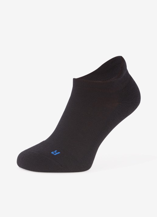 Falke Keep Warm sneakersokken in scheerwolblend - detail zwart