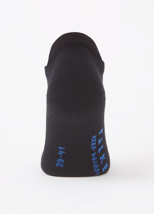 Falke Keep Warm sneakersokken in scheerwolblend - voorkant 3 zwart