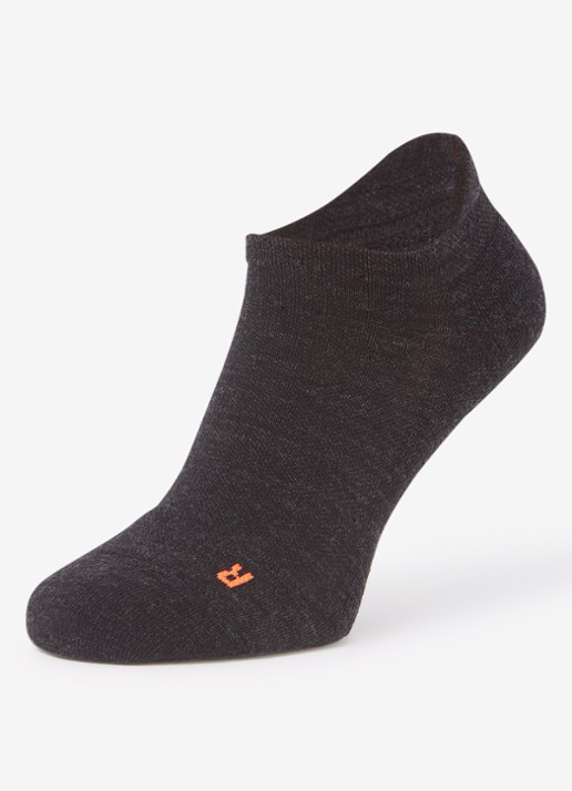 Falke Keep Warm sneakersokken in scheerwolblend - detail 3 antraciet