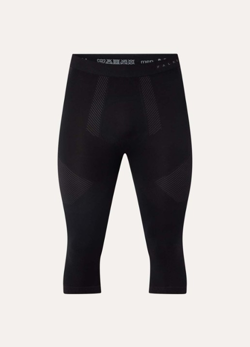 Falke Legging met logo - voorkant zwart