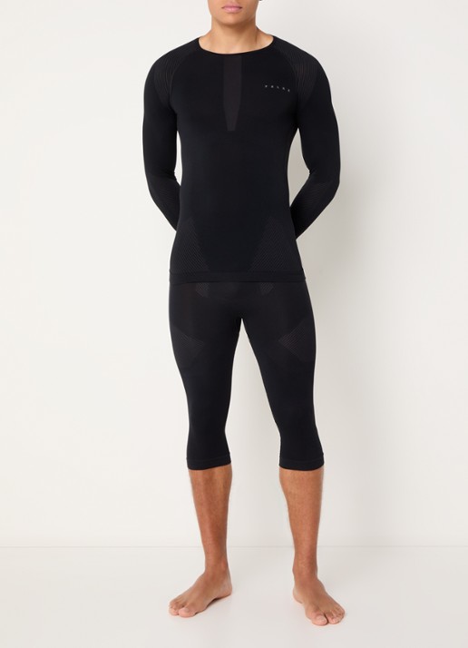 Falke Legging met logo - voorkant 2 zwart