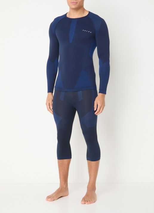Falke Legging met logo - voorkant 2 donkerblauw