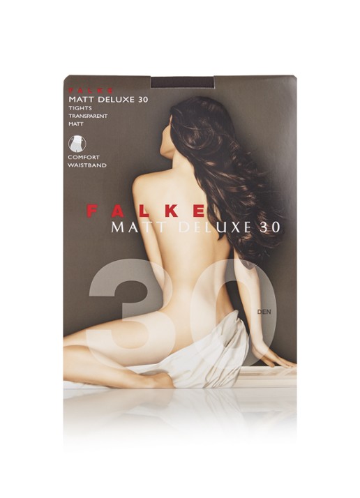 Falke Matt Deluxe panty in 30 denier  - voorkant 3 antraciet