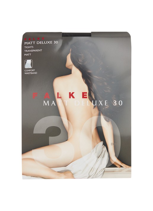 Falke Panty in 30 denier - voorkant zwart