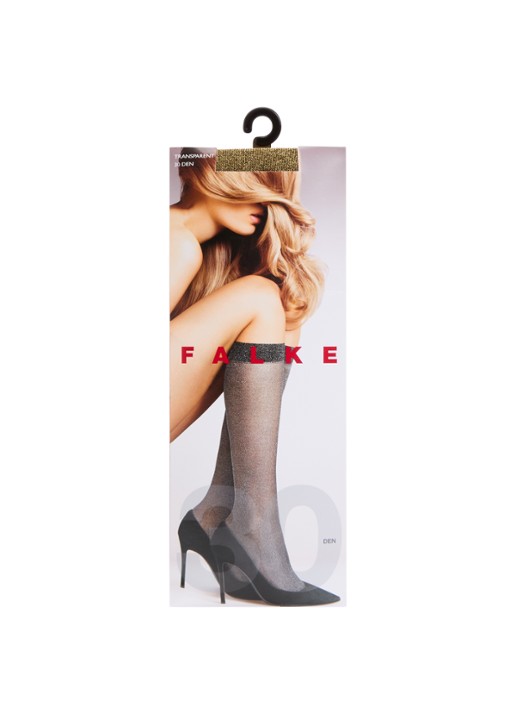 Falke Pantysokken met lurex in 30 denier - voorkant goud
