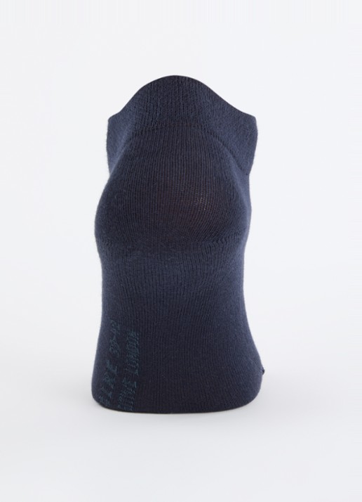 Falke Sensitive London sneakersokken - voorkant 3 donkerblauw