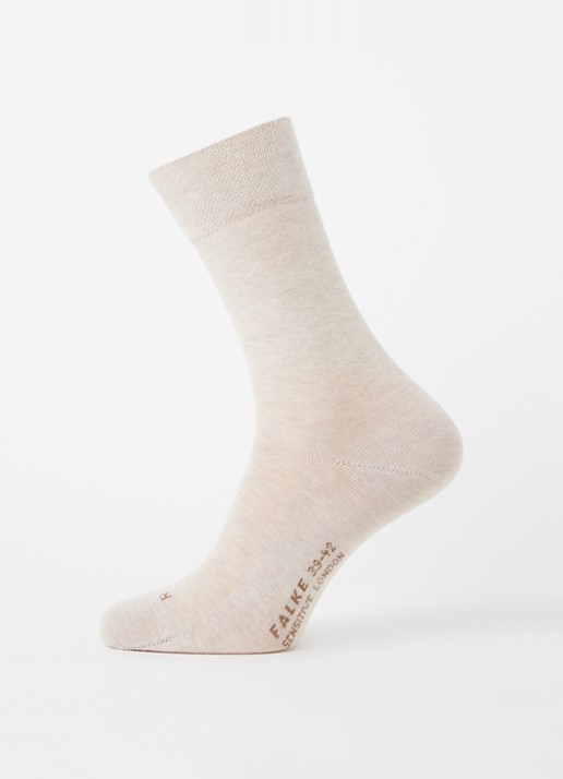 Falke Sensitive London sokken in katoenblend - detail beige