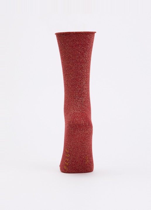 Falke Shiny sokken   - voorkant 2 rood