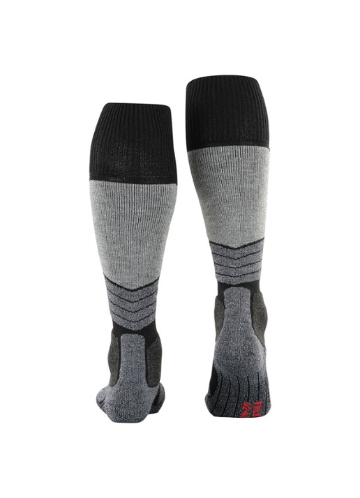 Falke SK1 skisokken in wolblend - detail zwart