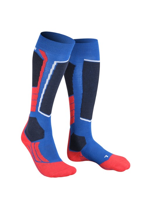 Falke SK2 skisokken in wolblend - voorkant 2 donkerblauw