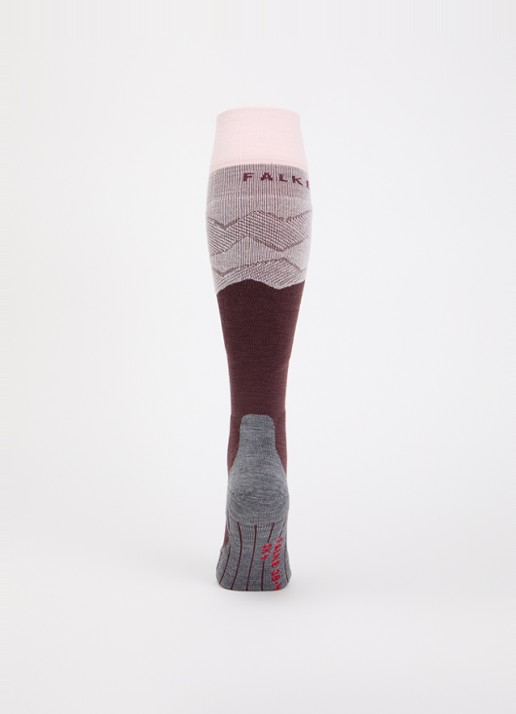 Falke SK4 Advanced skisokken in wolblend - voorkant 3 bordeauxrood