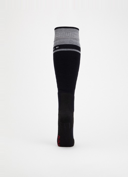 Falke Sk4 Intermediate skisokken in scheerwolblend - voorkant 2 zwart