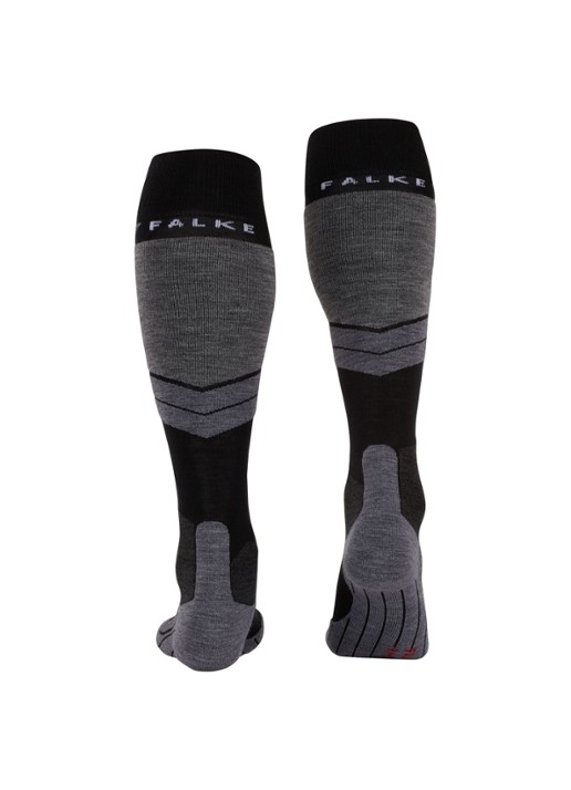 Falke SK4 skisokken in wolblend - detail zwart